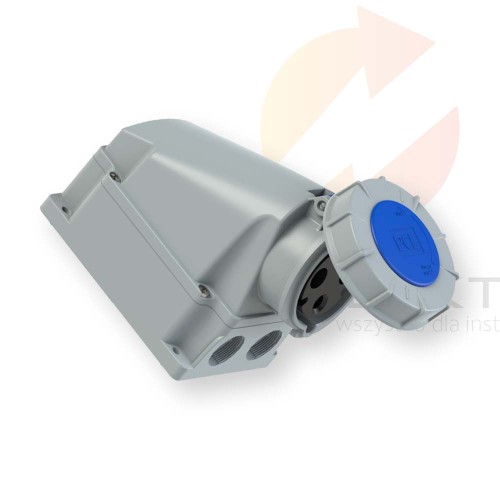 Gniazdo stałe 63A 3P 230V niebieskie IP67 /bez dławnicy/ POWER TWIST 133-6 PCE  Hurtownia Elektryczna Lux-Elektro Rzeszów Tyczyn | Sklep Elektryczny Online