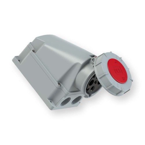 Gniazdo stałe 63A 4P 400V czerwone IP67 /bez dławnicy/ POWER TWIST 134-6 PCE  Hurtownia Elektryczna Lux-Elektro Rzeszów Tyczyn | Sklep Elektryczny Online