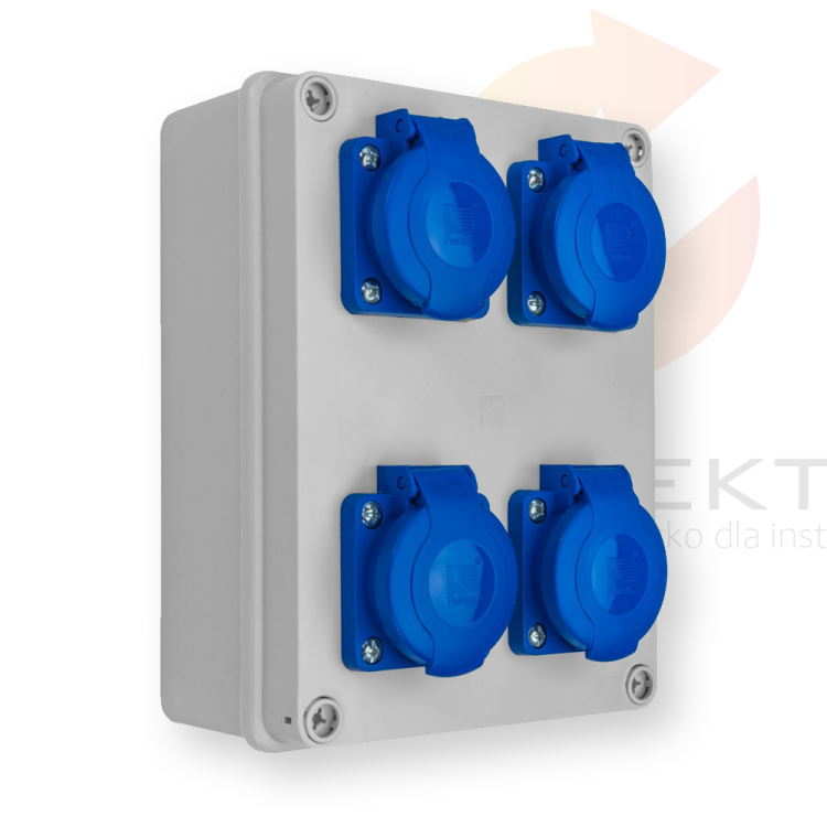 Rozdzielnica stacjonarna R-BOX 190 4x250V IP44 B.1203 PAWBOL  Hurtownia Elektryczna Lux-Elektro Rzeszów Tyczyn | Sklep Elektryczny Online