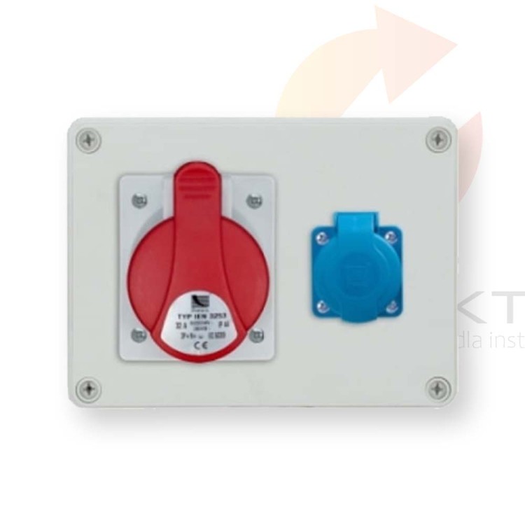 Rozdzielnica stacjonarna R-BOX 190 1x32A/5P 1x250V IP44 B.1215  Hurtownia Elektryczna Lux-Elektro Rzeszów Tyczyn | Sklep Elektryczny Online