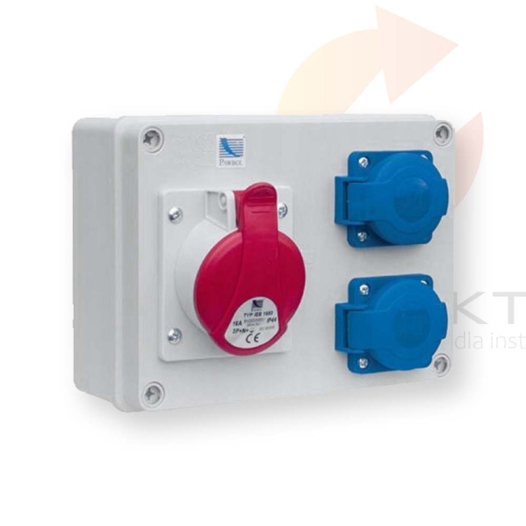 Rozdzielnica stacjonarna R-BOX 190 1x32A/5P 2x250V IP44 B.1603 PAWBOL  Hurtownia Elektryczna Lux-Elektro Rzeszów Tyczyn | Sklep Elektryczny Online