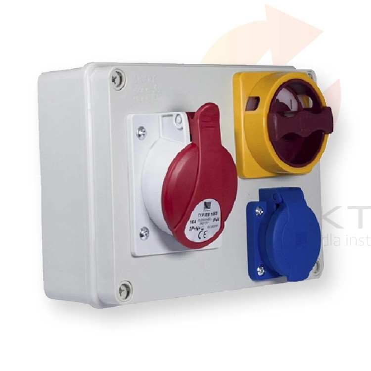 Rozdzielnica stacjonarna R-BOX 190 1x16A/5P 1x250V wył. 0/1 IP44 B.1093W PAWBOL  Hurtownia Elektryczna Lux-Elektro Rzeszów Tyczyn | Sklep Elektryczny Online
