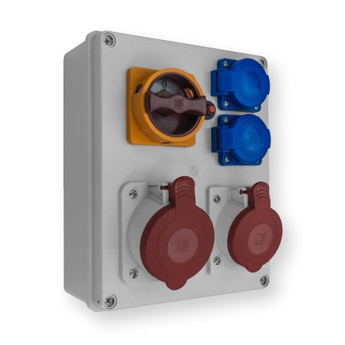 Rozdzielnica R-BOX 240 1x32A/5P 1x16A/5P 2x250V, wył. 0/1 IP44 B.1094W PAWBOL Hurtownia Elektryczna Lux-Elektro Rzeszów Tyczyn | Sklep Elektryczny Online