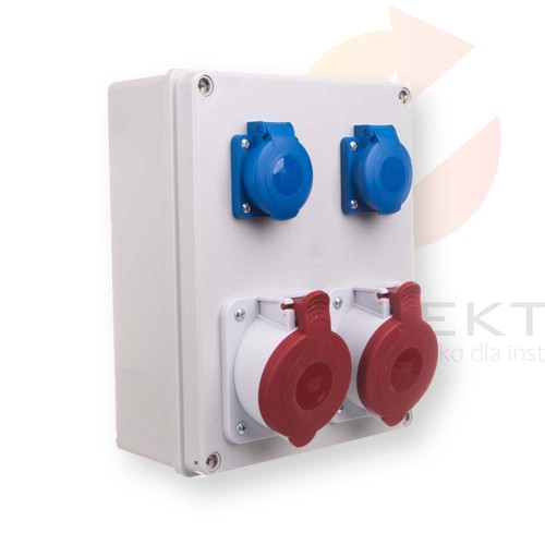 Rozdzielnica R-BOX 240 1x32A/5P 1x16A/5P 2x250V IP44 B.1098 PAWBOL Hurtownia Elektryczna Lux-Elektro Rzeszów Tyczyn | Sklep Elektryczny Online