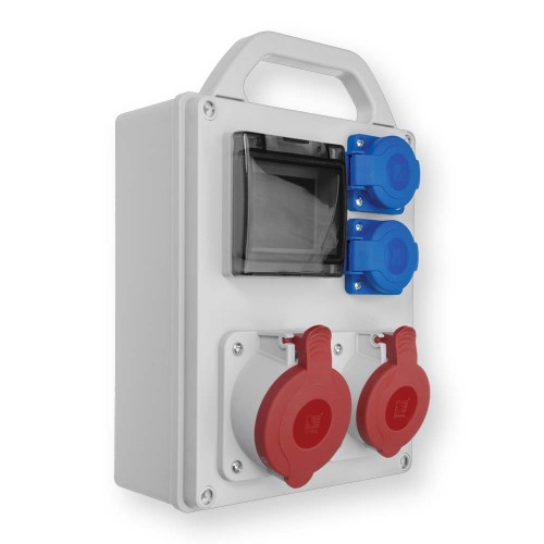 Rozdzielnica przenośna R-BOX 240R 4S 2x32A/5P 2x250V, puste okno IP44 B.1703R PAWBOL Hurtownia Elektryczna Lux-Elektro Rzeszów Tyczyn | Sklep Elektryczny Online