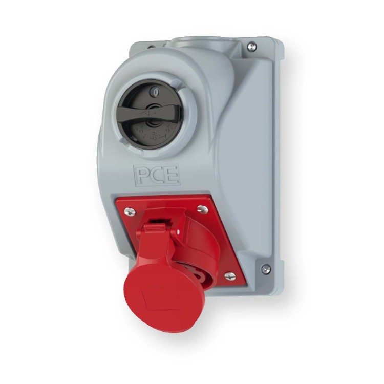 Gniazdo stałe z wyłącznikiem L-0-P 32A 5P 400V IP44 COMBO-POL 960625401W PCE Hurtownia Elektryczna Lux-Elektro Rzeszów Tyczyn | Sklep Elektryczny Online