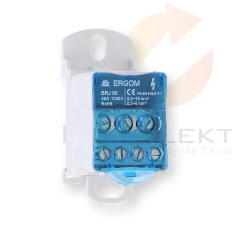 Blok rozdzielczy BRJ 80 R33RA-02030102101 ERGOM Hurtownia Elektryczna Lux-Elektro Rzeszów Tyczyn | Sklep Elektryczny Online