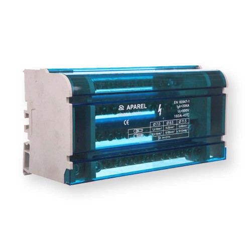 Blok rozdzielczy 4-torowy 1x11,5mm2+3x8,5mm2+8x7mm2 160A EBR2 4-12/160 R33RA-02020300501 ERGOM Hurtownia Elektryczna Lux-Elektro Rzeszów Tyczyn | Sklep Elektryczny Online