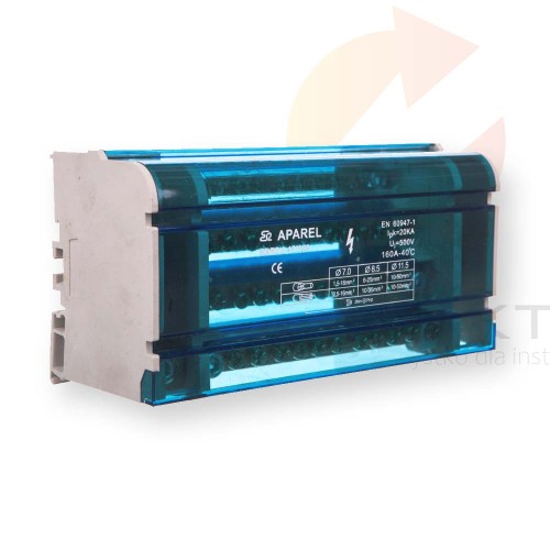 Blok rozdzielczy 4-torowy 1x11,5mm2+3x8,5mm2+8x7mm2 160A EBR2 4-12/160 R33RA-02020300501 ERGOM Hurtownia Elektryczna Lux-Elektro Rzeszów Tyczyn | Sklep Elektryczny Online