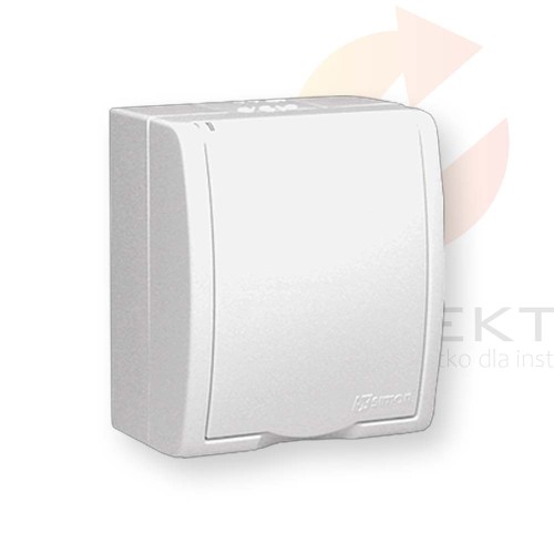 Simon Aquarius Gniazdo hermetyczne pojedyncze z/u IP54 z klapką pełną białe AQGZ1/11 Hurtownia Elektryczna Lux-Elektro Rzeszów Tyczyn | Sklep Elektryczny Online
