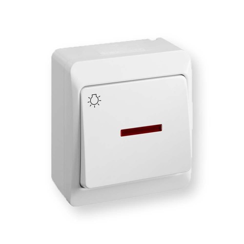 Hermes Przycisk (światło) z podświetleniem biały IP44 ŁNT-1S+n 0346-02 ELEKTROPLAST-NASIELSK Hurtownia Elektryczna Lux-Elektro Rzeszów Tyczyn | Sklep Elektryczny Online