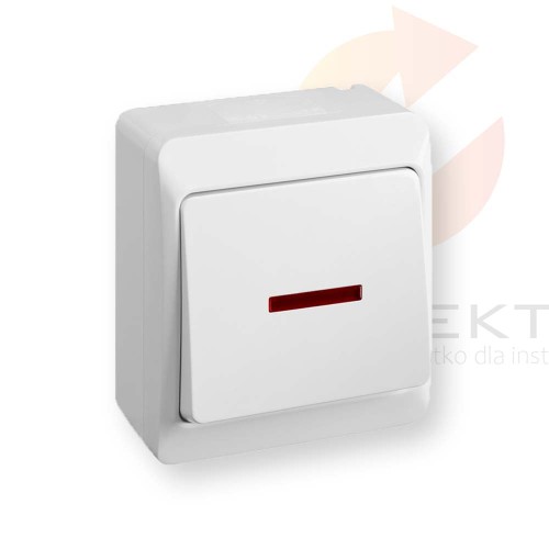 Hermes Łącznik schodowy hermetyczny IP44 z podświetleniem biały 0341-02 ELEKTROPLAST-NASIELSK Hurtownia Elektryczna Lux-Elektro Rzeszów Tyczyn | Sklep Elektryczny Online