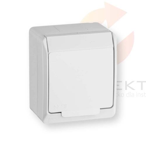 Hermes Gniazdo hermetyczne pojedyncze natynkowe z uziemieniem 16A IP44 białe 0321-02 ELEKTRO-PLAST NASIELSK  Hurtownia Elektryczna Lux-Elektro Rzeszów Tyczyn | Sklep Elektryczny Online