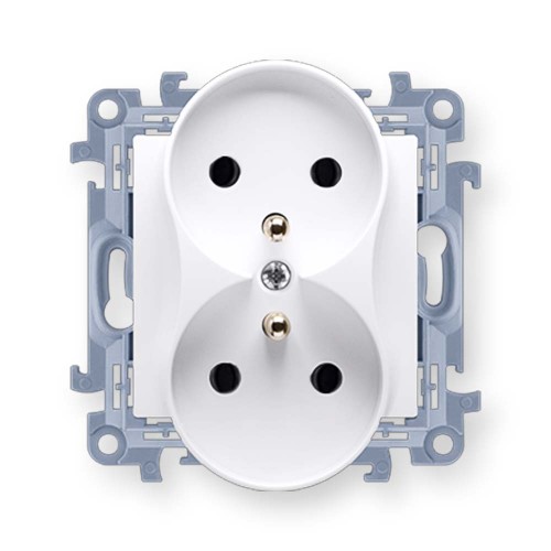 Simon 10 Gniazdo podwójne z/u 16A/250V /szybkozłącza/ białe CGZ2M.01/11 Hurtownia Elektryczna Lux-Elektro Rzeszów Tyczyn | Sklep Elektryczny Online