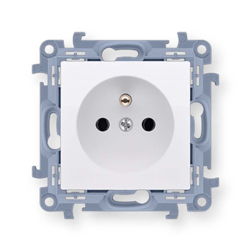 Simon 10 Gniazdo wtyczkowe z uziemieniem pojedyncze (moduł) 16A/250V /szybkozłącza/ biały CGZ1C.01/11 Hurtownia Elektryczna Lux-Elektro Rzeszów Tyczyn | Sklep Elektryczny Online