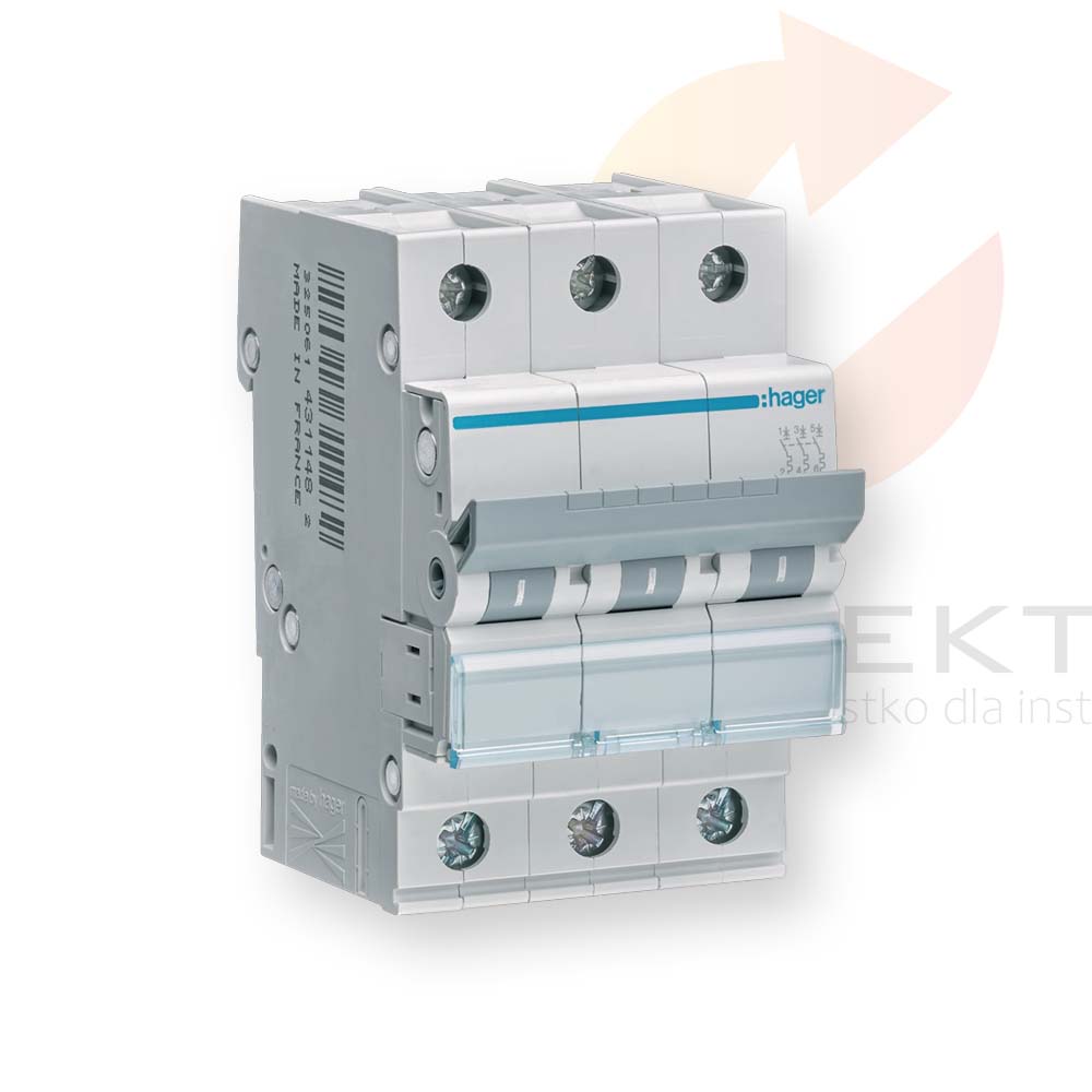 HAGER wyłącznik nadprądowy 3P B 25A AC MBN325E Hurtownia Elektryczna Lux-Elektro Rzeszów Tyczyn | Sklep Elektryczny Online