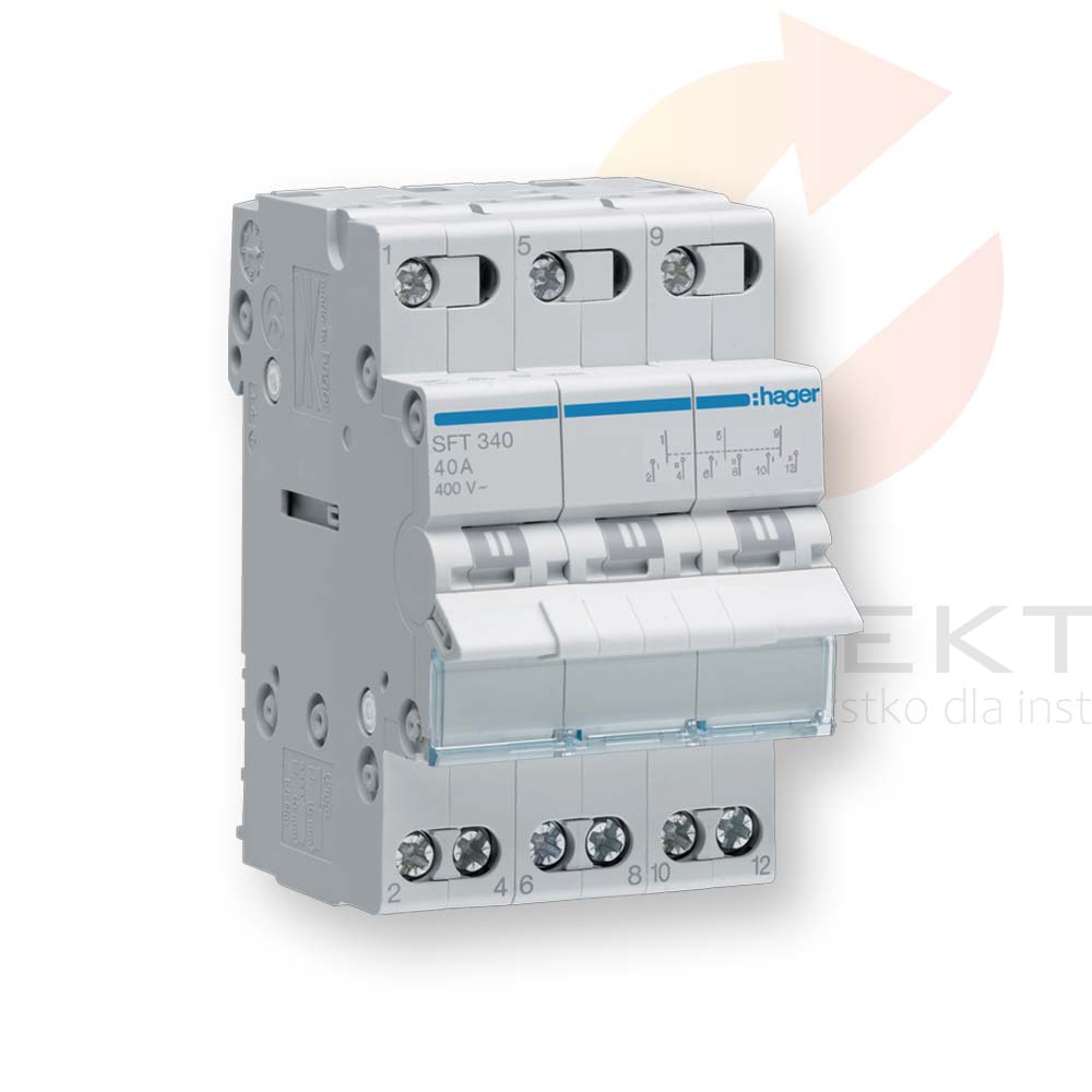 Przełącznik modułowy 1-0-2 40A 3P SFT340  Hurtownia Elektryczna Lux-Elektro Rzeszów Tyczyn | Sklep Elektryczny Online