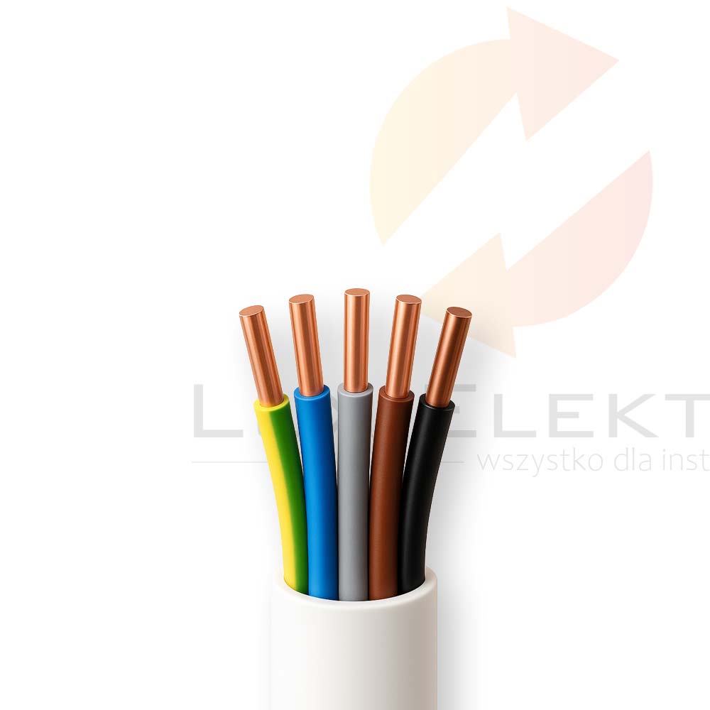 Przewód YDY 5x1,5 żo 450/750V /50m/ DAMIR  Hurtownia Elektryczna Lux-Elektro Rzeszów Tyczyn | Sklep Elektryczny Online