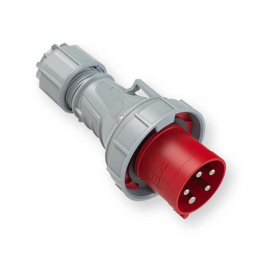 Wtyczka przenośna 63A 5P 400V czerwona IP67 POWER TWIST 035-6 PCE  Hurtownia Elektryczna Lux-Elektro Rzeszów Tyczyn | Sklep Elektryczny Online