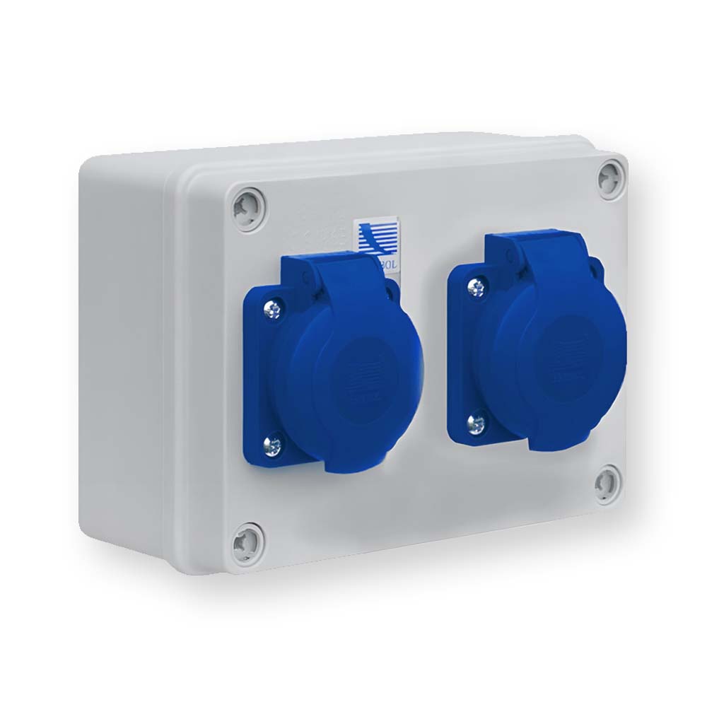 Rozdzielnica stacjonarna R-BOX 150 2x250V IP44 B.1601 PAWBOL  Hurtownia Elektryczna Lux-Elektro Rzeszów Tyczyn | Sklep Elektryczny Online