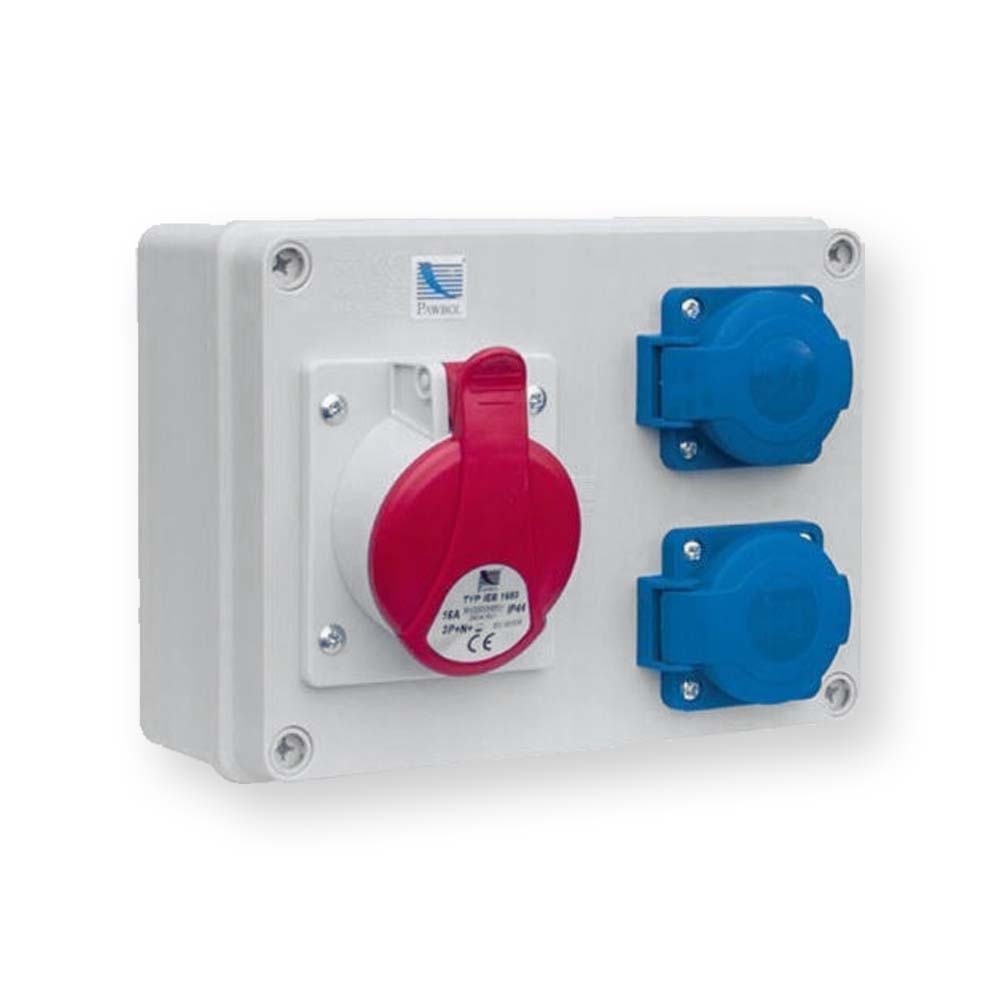 Rozdzielnica stacjonarna R-BOX 190 1x32A/5P 2x250V IP44 B.1603 PAWBOL  Hurtownia Elektryczna Lux-Elektro Rzeszów Tyczyn | Sklep Elektryczny Online